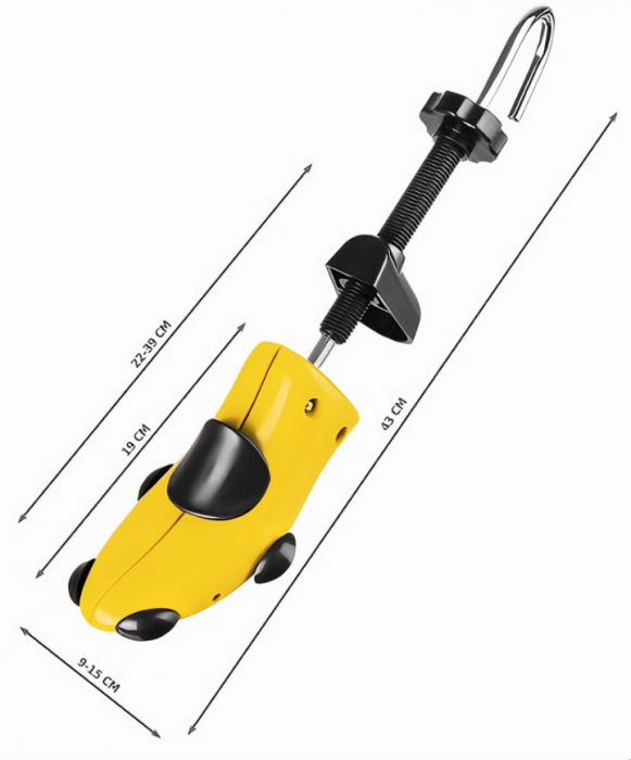 Set 2 Sanuri/Calapoade Reglabile VarioShop® - Marimea 40-47, Pentru Largit si Alungit Pantofi, Universal/Pentru Toate Tipurile de Pantofi, Unisex, Calitate Premium, Material Plastic + Cupru Metalic, G [2]