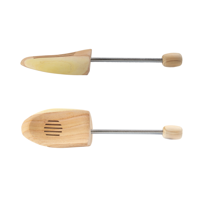 Set 2 sanuri pentru pantofi 42-46 VarioShop®, pentru pastrarea formei incaltamintei, constructie flexibila, parte frontala din lemn, crem [10]