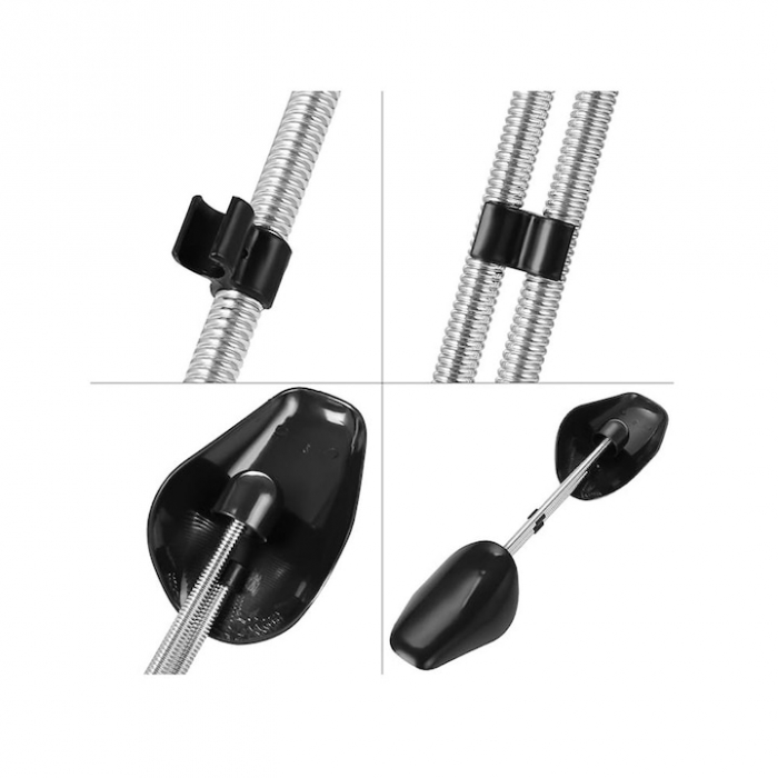 Set 2 Sanuri Reglabile Marime 37 - 42 VarioShop®, Arc Flexibil, Universal, Pentru Largit si Alungit Pantofi, Pentru Toate Tipurile de Pantofi si Incaltaminte, ABS / Otel, 26.5 X 7.5 cm, Negru [17]