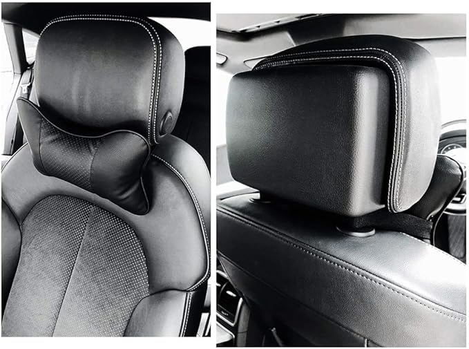 Set 2 tetiere auto VarioShop®, Protejeaza coloana cervicala, sunt Reglabile, Rezistente, Confortabile, Universale, Negru [55]