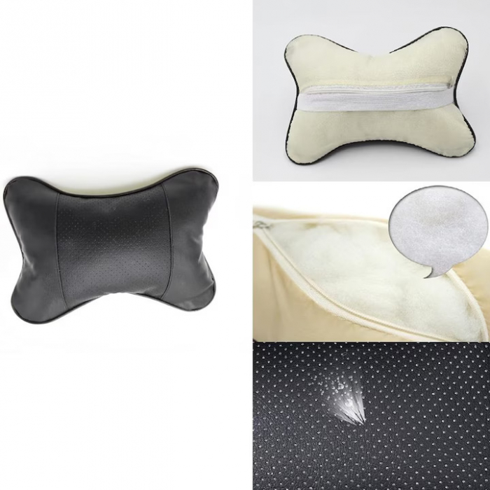 Set 2 tetiere auto VarioShop®, Protejeaza coloana cervicala, sunt Reglabile, Rezistente, Confortabile, Universale, Negru [61]