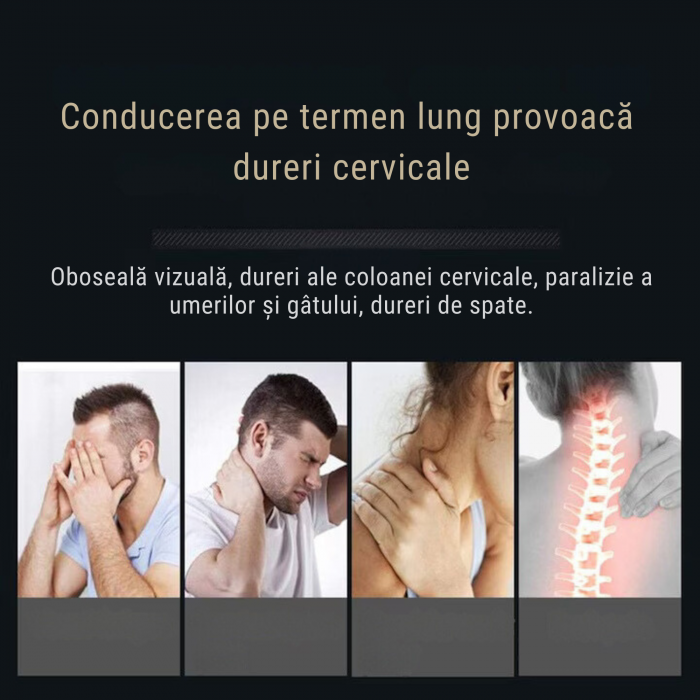 Set 2 tetiere auto VarioShop®, Protejeaza coloana cervicala, sunt Reglabile, Rezistente, Confortabile, Universale, Negru [47]