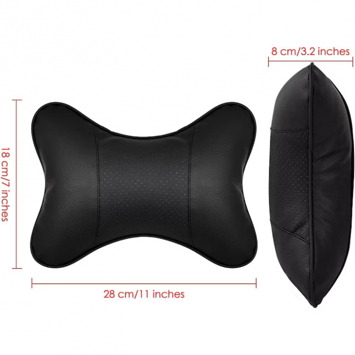 Set 2 tetiere auto VarioShop®, Protejeaza coloana cervicala, sunt Reglabile, Rezistente, Confortabile, Universale, Negru [41]