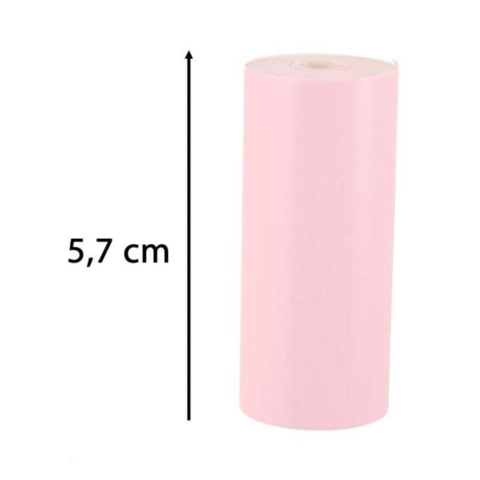 Set 3 role hartie termica colorata pentru mini imprimanta portabila, 57 mm latime si 3 m lungime, fara cerneala [7]