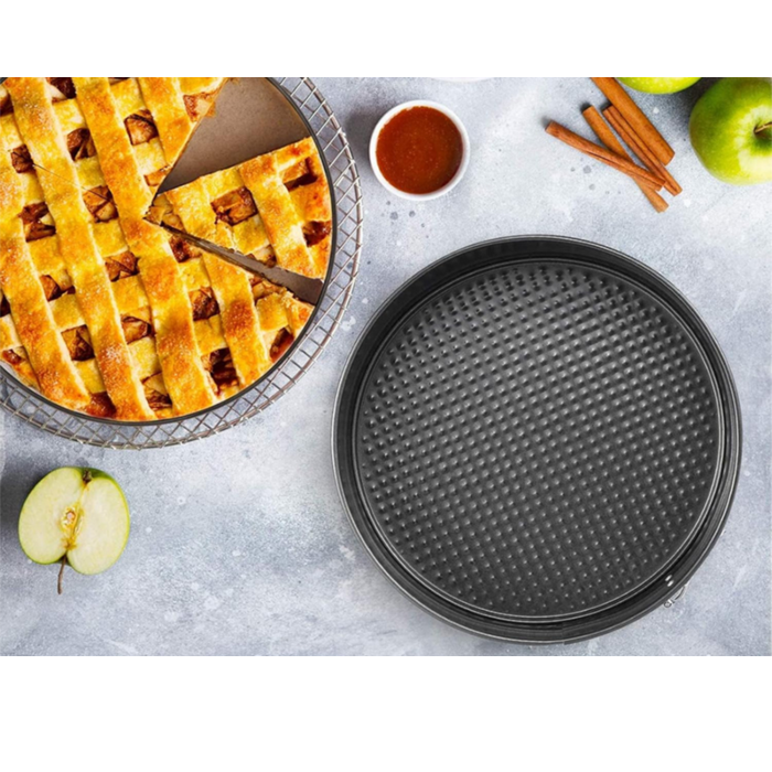 Set 3 tavi pentru copt VarioShop®, rotunde, antiaderente, margine detasabila cu incuietoare, 24/26/28 cm [5]