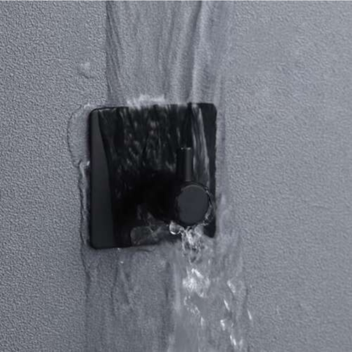 Set 4 carlige pentru prosoape VarioShop®, din metal, stil loft, montaj fara gaurire cu banda adeziva rezistenta la umiditate, suport prosoape baie 3 kg, otel inoxidabil, 4.5x4.5 cm, Negru [8]