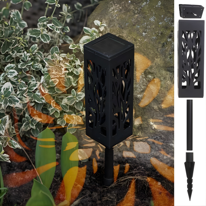 Set 4 felinare solare gradina VarioShop® 39 cm, lampi LED exterior cu lumina calda, impermeabile IP44, iluminat decorativ pentru alei, curte si terasa [6]