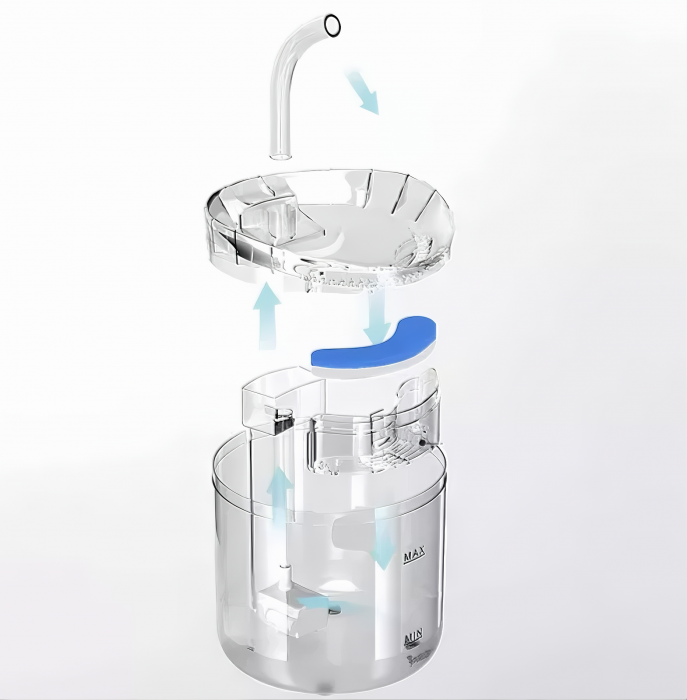 Set 6 Filtre VarioShop® pentru Dispenser De Apa Automat Destinat Animalelor de Companie, Format Din 3 Strauri, Purificare, Ionizare, Carbon Activ, Dimensiune 11, 4 x 3 x 1, 3 cm [16]