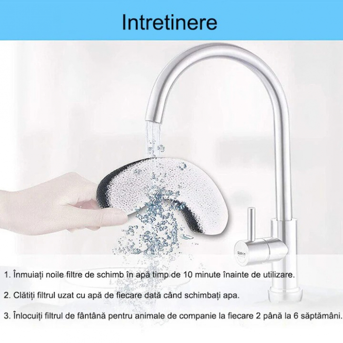 Set 6 Filtre VarioShop® pentru Dispenser De Apa Automat Destinat Animalelor de Companie, Format Din 3 Strauri, Purificare, Ionizare, Carbon Activ, Dimensiune 11, 4 x 3 x 1, 3 cm [28]