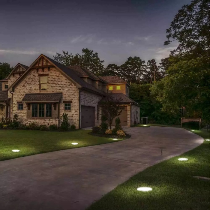 Set 4 lampi solare LED pentru gradina, VarioShop®, rezistenta la apa IP65, cu 8 LED-uri/lampa, argintiu [9]