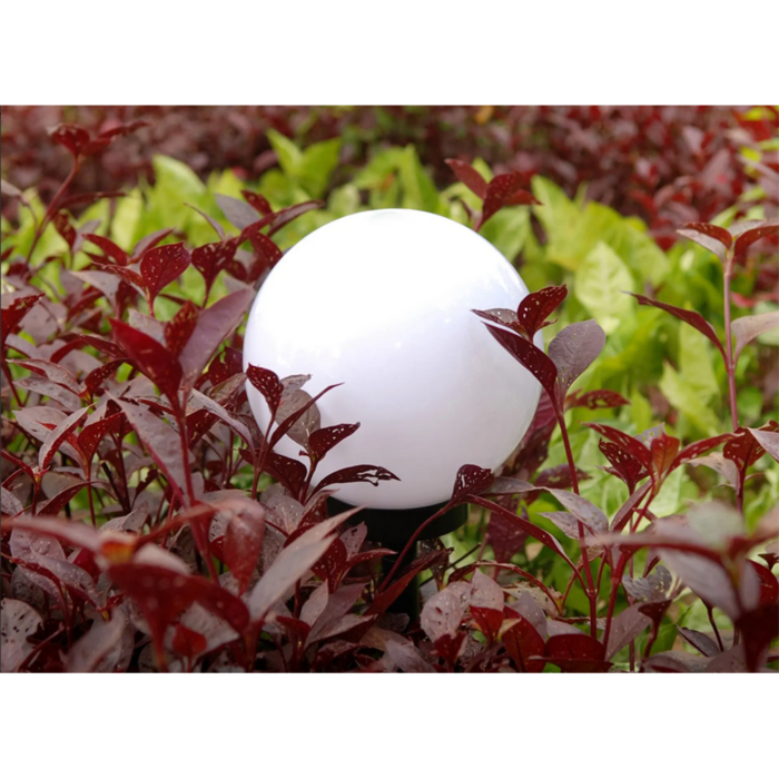 Set 4 lampi solare VarioShop®, de exterior, pentru gradina, tip glob, LED cu autonomie pana la 10 ore, impermeabilitate IP65, incarcare solara, rezistente la intemperii, Alb [15]