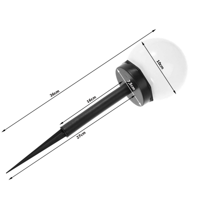 Set 4 lampi solare VarioShop®, de exterior, pentru gradina, tip glob, LED cu autonomie pana la 10 ore, impermeabilitate IP65, incarcare solara, rezistente la intemperii, Alb [16]