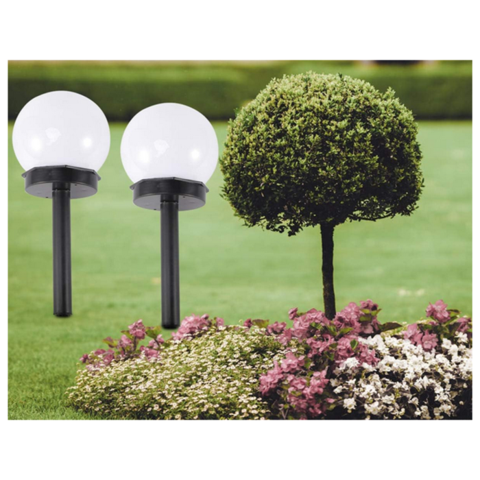 Set 4 lampi solare VarioShop®, de exterior, pentru gradina, tip glob, LED cu autonomie pana la 10 ore, impermeabilitate IP65, incarcare solara, rezistente la intemperii, Alb [6]