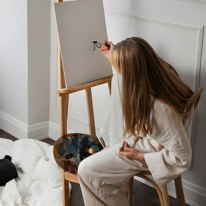 Set 4 panze pictura   VarioShop® 30x40 cm, panza bumbac amorsata, suport rigid MDF, ideale pentru acrilic, ulei si tehnici mixte [4]