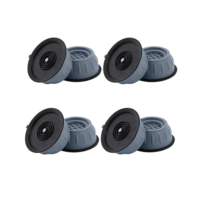 Set 4 picioruse antivibratii universale VarioShop®, zgomotul si protejeaza podeaua, pentru masini de spalat, uscatoare sau frigidere, Gri [4]