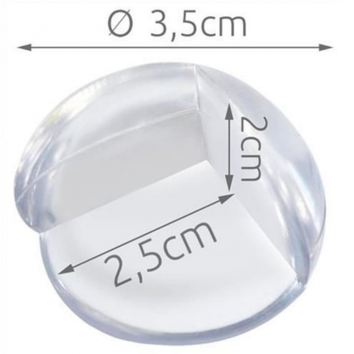 Set 4 protectii colturi pentru mobilier VarioShop®, autoadezive, silicon, compatibilitate universala, siguranta pentru copii, Transparent [4]