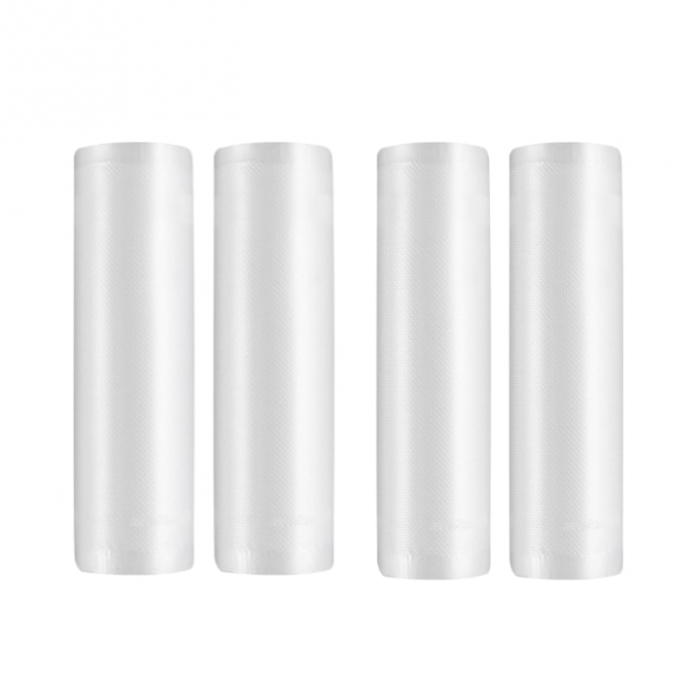 Set 4 role pungi de vidat gofrate VarioShop®, 28 x 300 cm, pentru aparat de vidat alimente, potrivit pentru carne, legume, fructe reutilizabile, rezistente, sous vide, lavabile in masina de spalat, fa [1]