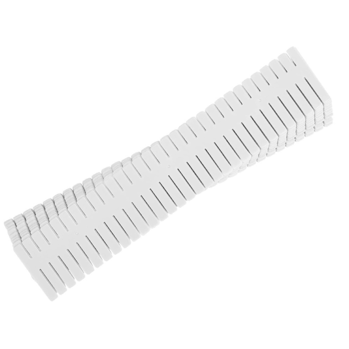 Set 4 separatoare organizatoare sertare VarioShop®, divizoare reglabile pentru dulap, comoda sau birou, 39 segmente, 47 x 7 cm, Alb [7]