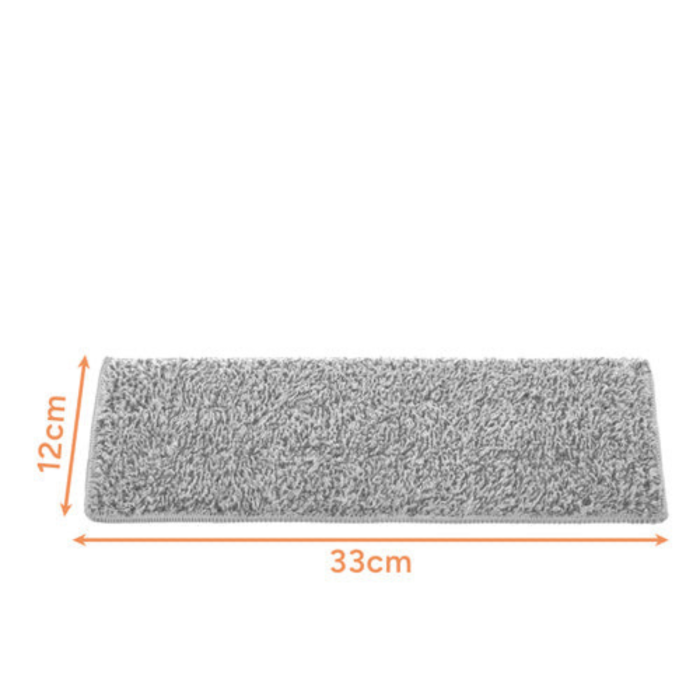 Set 5 rezerve pentru mop plat VarioShop®, pentru curatarea podelelor, prindere velcro, material absorbant, 33 x 12 cm, gri [4]