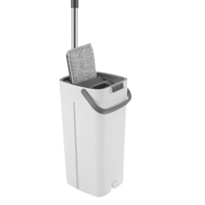 Set 5 rezerve pentru mop plat VarioShop®, pentru curatarea podelelor, prindere velcro, material absorbant, 33 x 12 cm, gri [8]