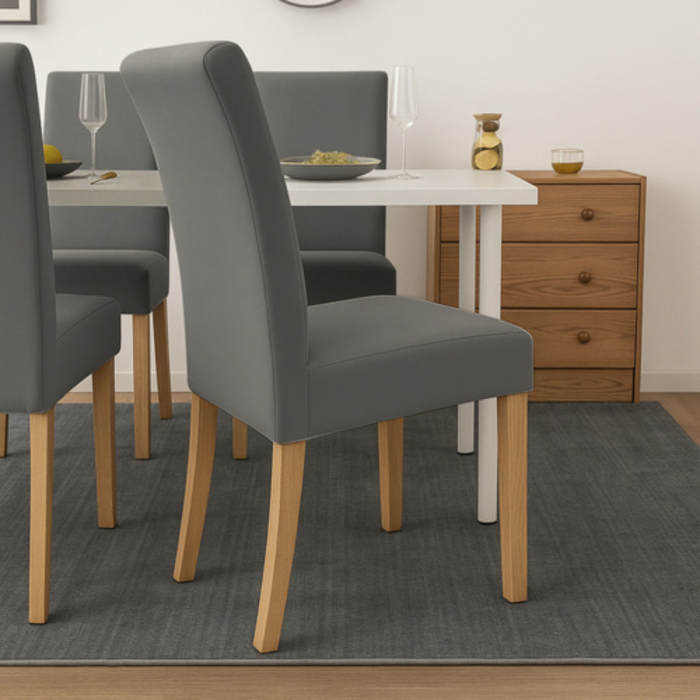 Set 6 huse universale pentru scaune VarioShop®, catifea elastica, confort, protectie si eleganta, gri inchis [11]