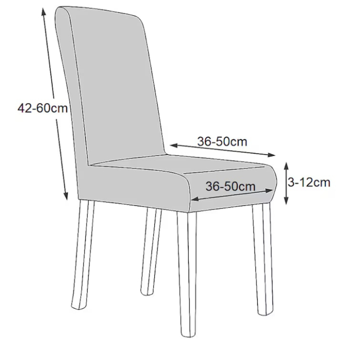 Set 6 huse universale VarioShop pentru scaune, bumbac embosat, material gros si elastic, lavabile, anti-alunecare, fara calcare, Turcoaz [5]