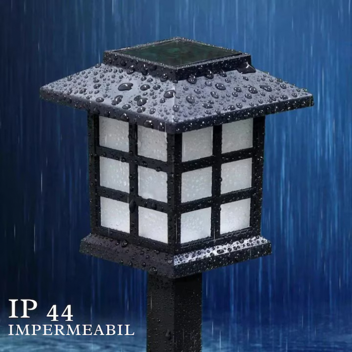 Set 6 lampi solare de gradina VarioShop®, LED, senzor de lumina, protectie IP44, ecologic, 37 x 8.5 x 8.5 cm, Negru [10]