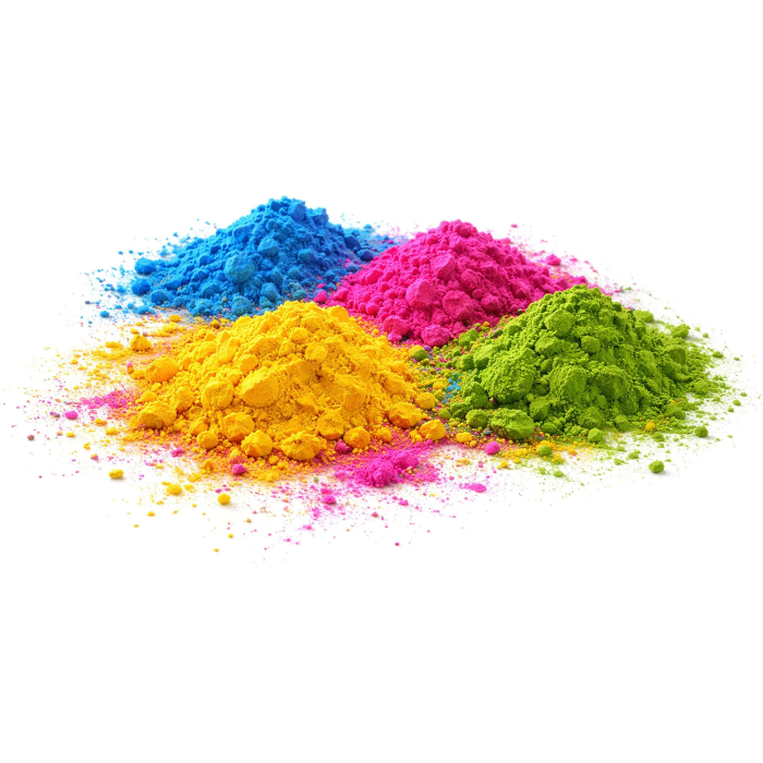 Set 6 pudre/prafuri colorate VarioShop® pentru petreceri, evenimente si sedinte foto, amidon de porumb si coloranti alimentari, 6 culori, 6 × 100 g, multicolor [10]