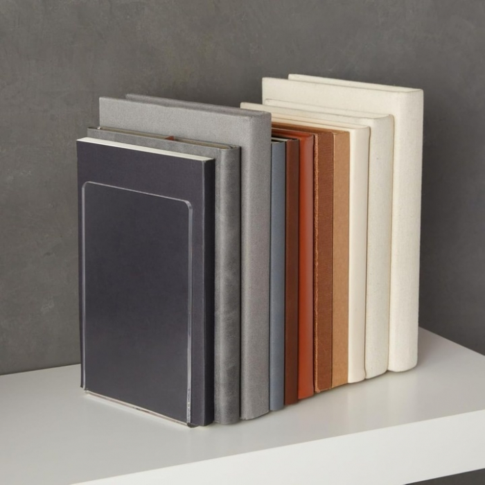 Set 6 suporturi pentru carti VarioShop®, multifunctional, material durabil, acril, 18.5 x 12 x 12 cm, Transparent [6]