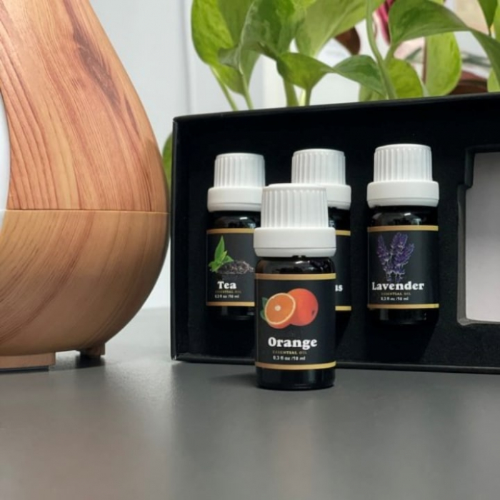 Set 6 uleiuri esentiale VarioShop®, aromaterapie, eucalipt, lavanda, portocala, menta, arbore de ceai, pin, potrivit pentru umidificatoare, difuzoare, filtre de aspirator, odorizante auto, 10 ml [4]