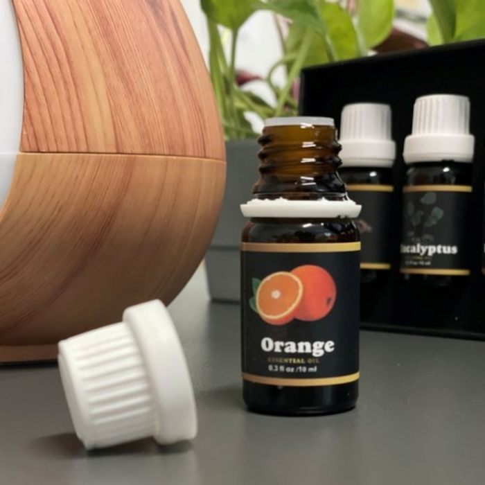 Set 6 uleiuri esentiale VarioShop®, aromaterapie, eucalipt, lavanda, portocala, menta, arbore de ceai, pin, potrivit pentru umidificatoare, difuzoare, filtre de aspirator, odorizante auto, 10 ml [3]
