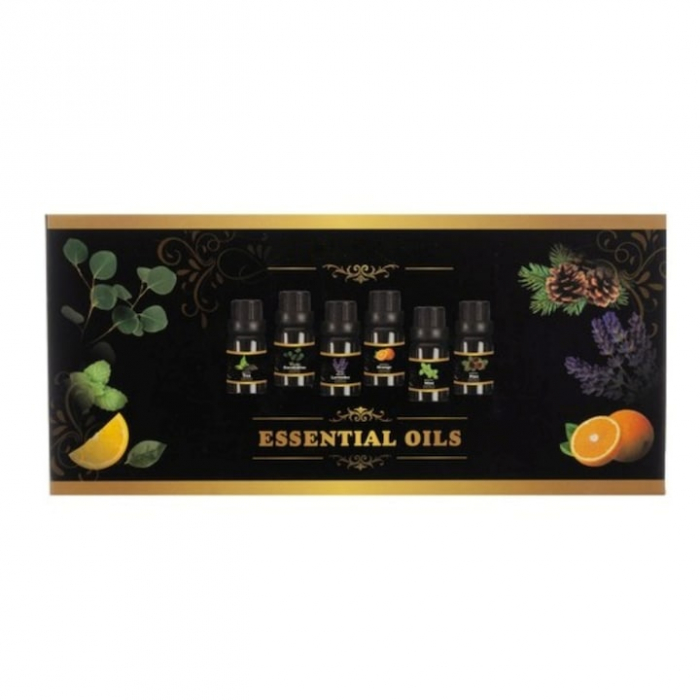 Set 6 uleiuri esentiale VarioShop®, aromaterapie, eucalipt, lavanda, portocala, menta, arbore de ceai, pin, potrivit pentru umidificatoare, difuzoare, filtre de aspirator, odorizante auto, 10 ml [8]