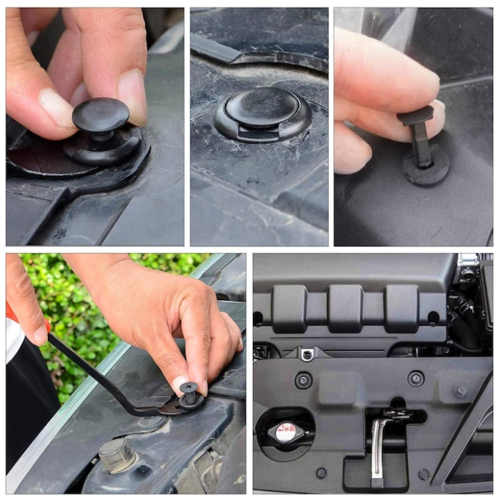 Set 663 cleme auto pentru tapiterie VarioShop®, 16 tipuri universale, compatibile cu majoritatea masinilor, ideal pentru bare, panouri, scaune si parbrize, Negru [4]