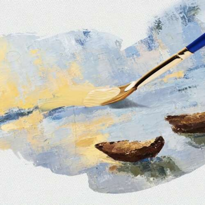 Set 8 panze pictura VarioShop® 30x40 cm, bumbac amorsat pe MDF, pentru acrilic, ulei si tehnici mixte, suport rigid alb [7]