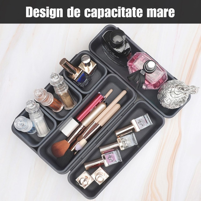 Set 8 suporturi modulare pentru organizare VarioShop®, utilizare universala, optimizare spatiu, rezistent, Gri [6]