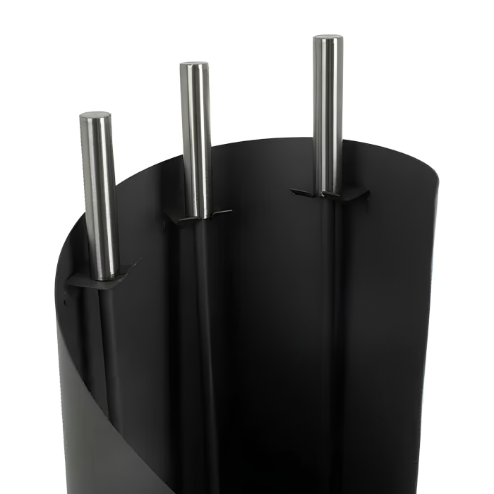 Set 3 accesorii semineu VarioShop®, pentru curatare si intretinere, lopata, matura si vatrai, suport inclus, 23 x 60 cm, otel si inox [5]