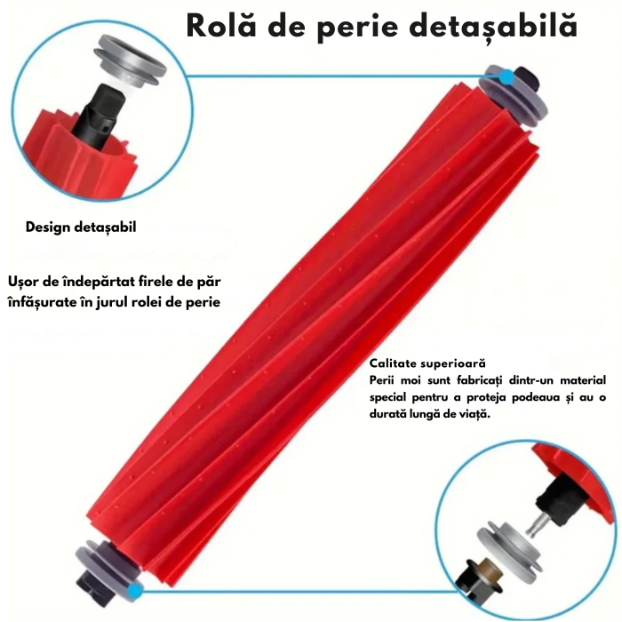 Set accesorii VarioShop® pentru aspirator robot compatibil Roborock S7 S70 S75 S7 MAXV S7 PLUS – perii laterale, rolă principală, filtre HEPA, mopuri microfibră – kit complet [8]