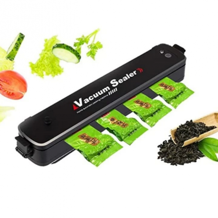 Aparat de vidat si sigilat VarioShop®, usor de utilizat, potrivit pentru carne, legume, fructe, 10 pungi pentru vidat si sigilat, 220V, 90W, Negru [14]