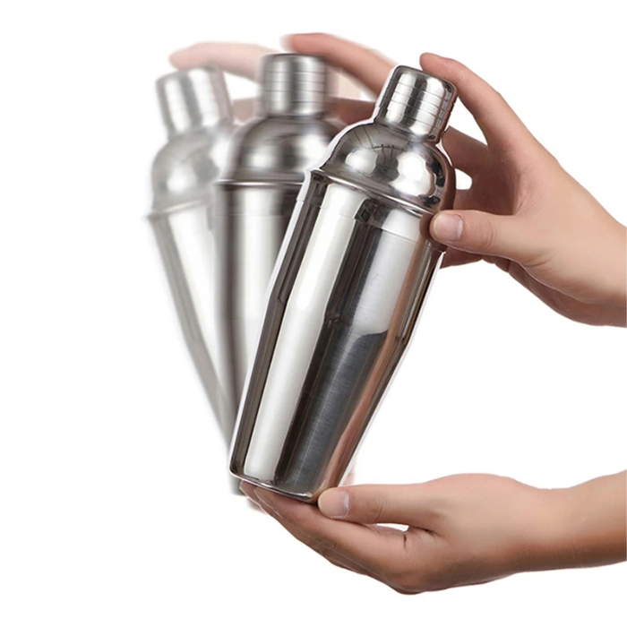 Set barman VarioShop® 6 piese, pentru cocktailuri, bauturi alcoolice si nealcoolice, cu shaker si suport pentru accesorii, inox, argintiu [9]