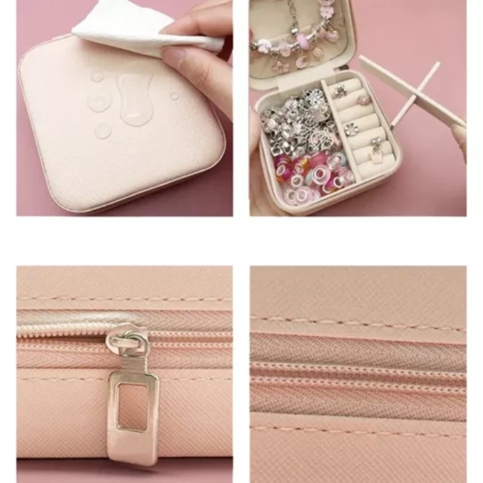 Set bijuterii handmade pentru copii VarioShop®, 69 de elemente, cutie cu fermoar pentru depozitare, creativitate si coordonare, 9.5 x 5 cm, Multicolor [14]