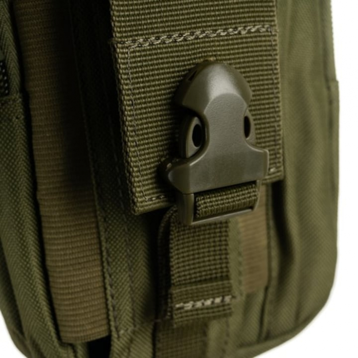 Set borseta si centura militara pentru barbati VarioShop®, 2 compartimente, buzunar pentru telefon, rezistenta la apa, 13 x 5 x 17 cm, Verde [7]