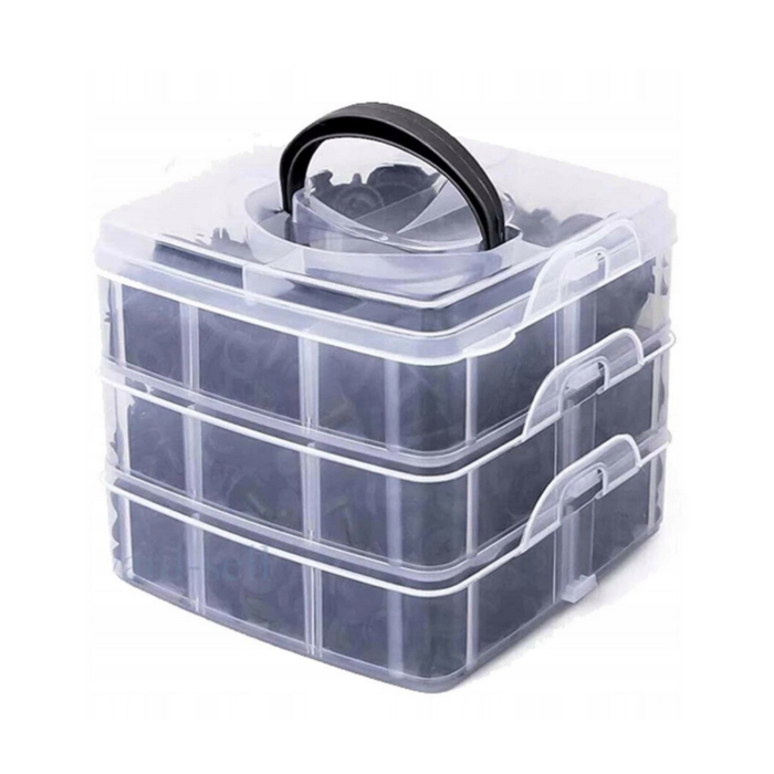 Set Cleme Auto Tapițerie 680 Piese și Accesorii Demontare 45 Piese, 23 Dimensiuni, cu Organizator, Varioshop, Clipsuri Fixare Panouri Uși, Bare și Interior Auto [10]