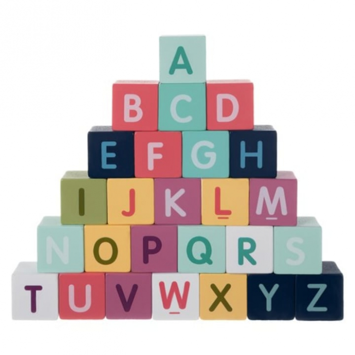 Set Constructie Cuburi din Lemn Natural VarioShop®, 100 Piese "Oraselul din Lemn", Saltea Puzzle, Dezvoltare Inteligenta si Indemanarea pentru Copii, Husa pentru Depozitare, Nontoxic [10]