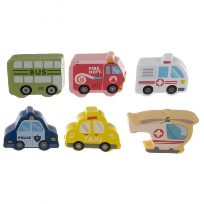 Set Constructie Cuburi din Lemn Natural VarioShop®, 100 Piese "Oraselul din Lemn", Saltea Puzzle, Dezvoltare Inteligenta si Indemanarea pentru Copii, Husa pentru Depozitare, Nontoxic [13]