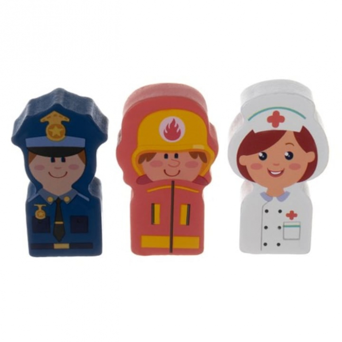 Set Constructie Cuburi din Lemn Natural VarioShop®, 100 Piese "Oraselul din Lemn", Saltea Puzzle, Dezvoltare Inteligenta si Indemanarea pentru Copii, Husa pentru Depozitare, Nontoxic [15]