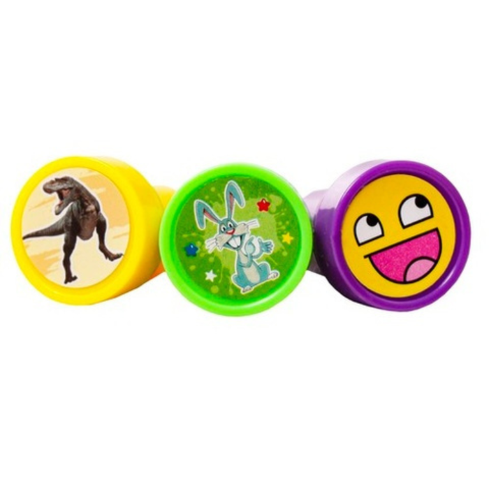 Set creativ cu 60 de stampile multicolore VarioShop®, distractie si invatare pentru copii cu modele vesele de animale si emoticoane, perfect pentru decorarea caietelor, felicitarilor si joaca artistic [4]