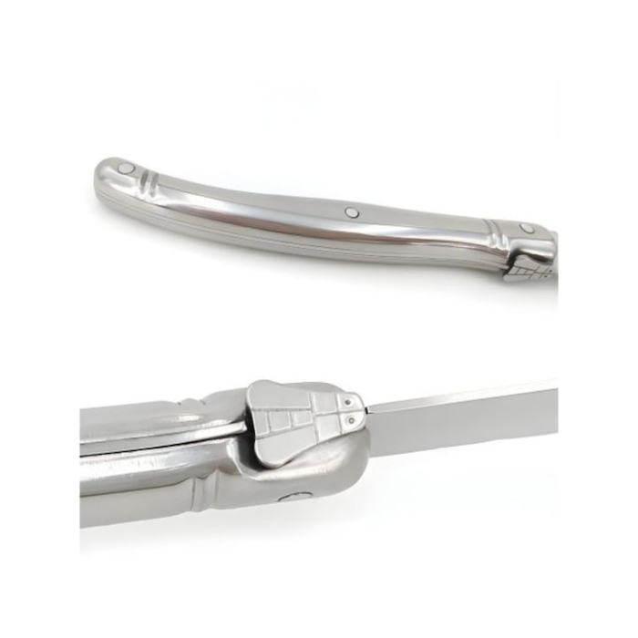 Set de 6 cutite pentru friptura VarioShop®, cu bloc din lemn, lame zimtate din otel inoxidabil, maner ergonomic, lungime 23 cm, ideal pentru carne, paine, pizza, fructe [10]