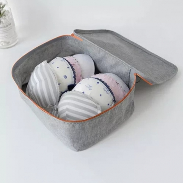 Set de 7 organizatoare de calatorie VarioShop, pentru produse cosmetice, imbracaminte, incaltaminte, accesorii electronice, material impermeabil, economisire spatiu, Gri [5]