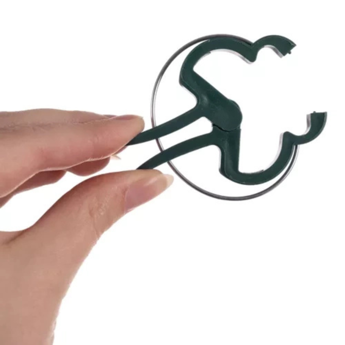 Set de cleme pentru plante 108 piese VarioShop®, doua dimensiuni, rezistente la intemperii, ideale pentru sustinerea si protejarea plantelor din gradina si ghivece, Verde [10]