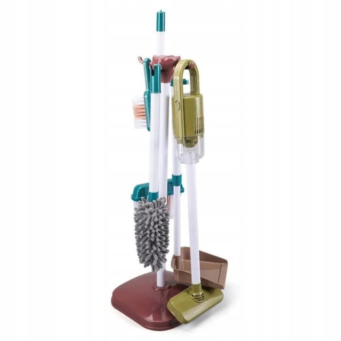 Set de curatenie 18 in 1 pentru copii VarioShop®, cu aspirator, mop, galeata si carucior, jucarie educativa interactiva [4]
